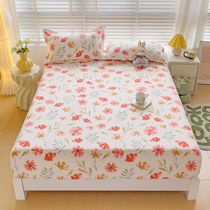 91家纺网 家纺一手货源 找家纺 文黛家居 2025新款时尚印花亲肤床笠单床笠 花伊浓