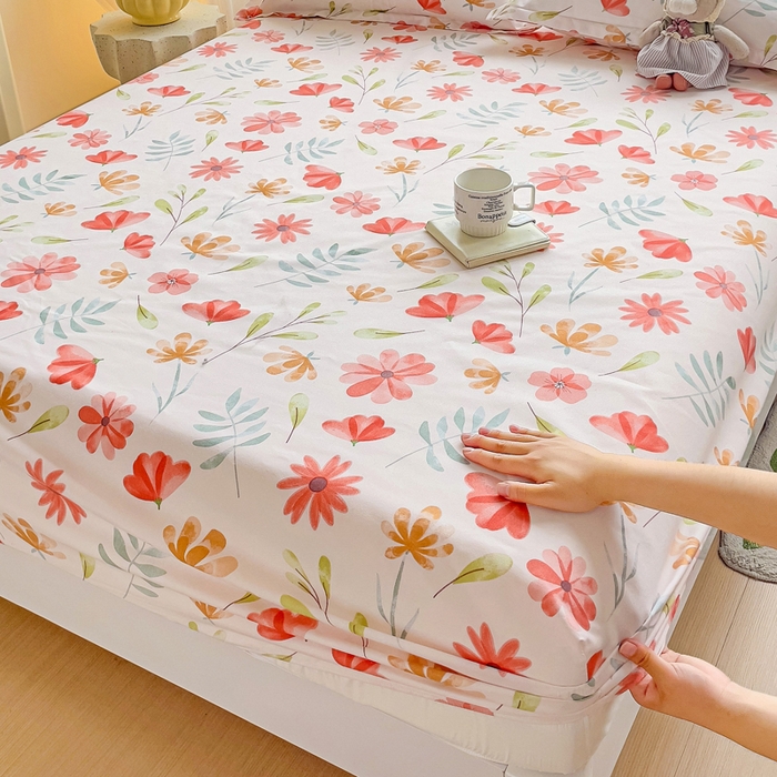 91家纺网 家纺一手货源 找家纺 文黛家居 2025新款时尚印花亲肤床笠单床笠 花伊浓