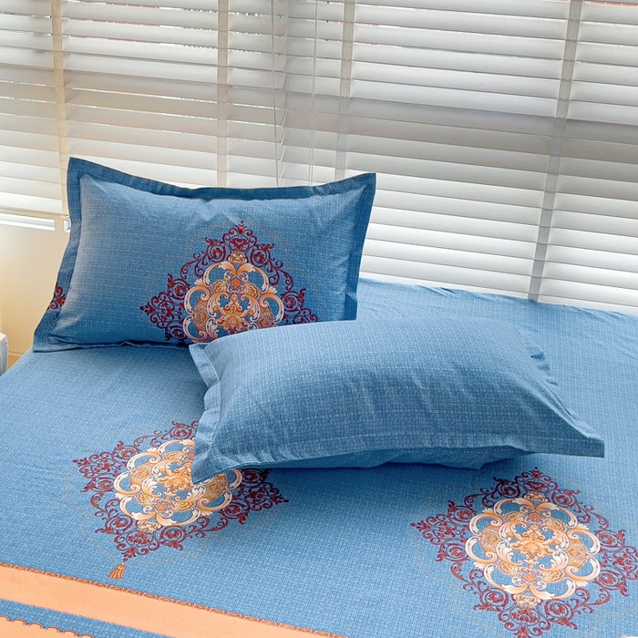 91家纺网 家纺一手货源 找家纺 文黛家居 2025新款时尚印花亲肤床笠单床笠 华贵盛典