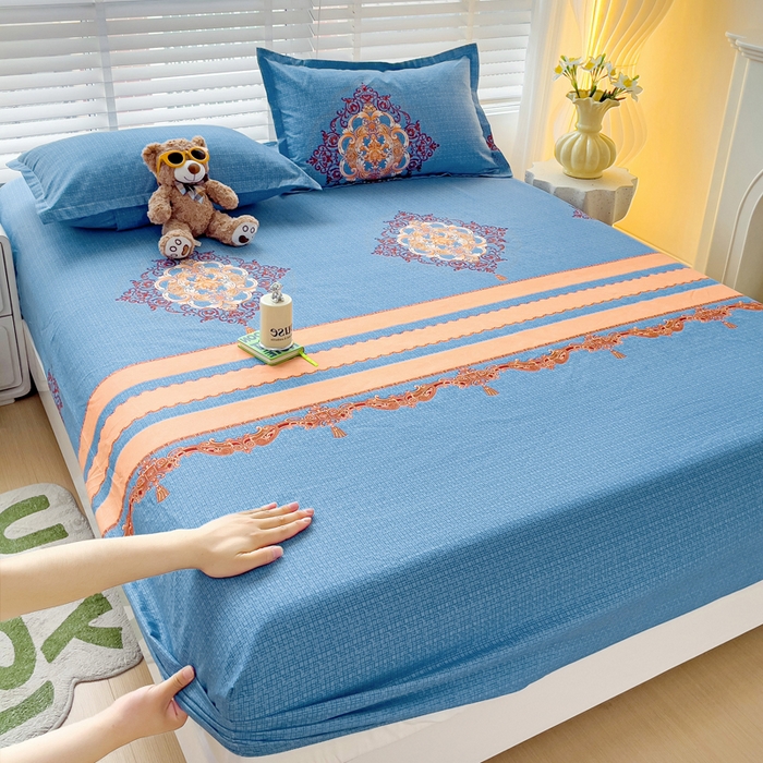 91家纺网 家纺一手货源 找家纺 文黛家居 2025新款时尚印花亲肤床笠单床笠 华贵盛典