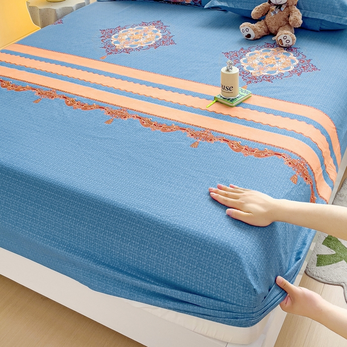 91家纺网 家纺一手货源 找家纺 文黛家居 2025新款时尚印花亲肤床笠单床笠 华贵盛典