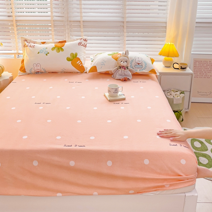 文黛家居 2025新款时尚印花亲肤床笠单床笠 萝卜-玉