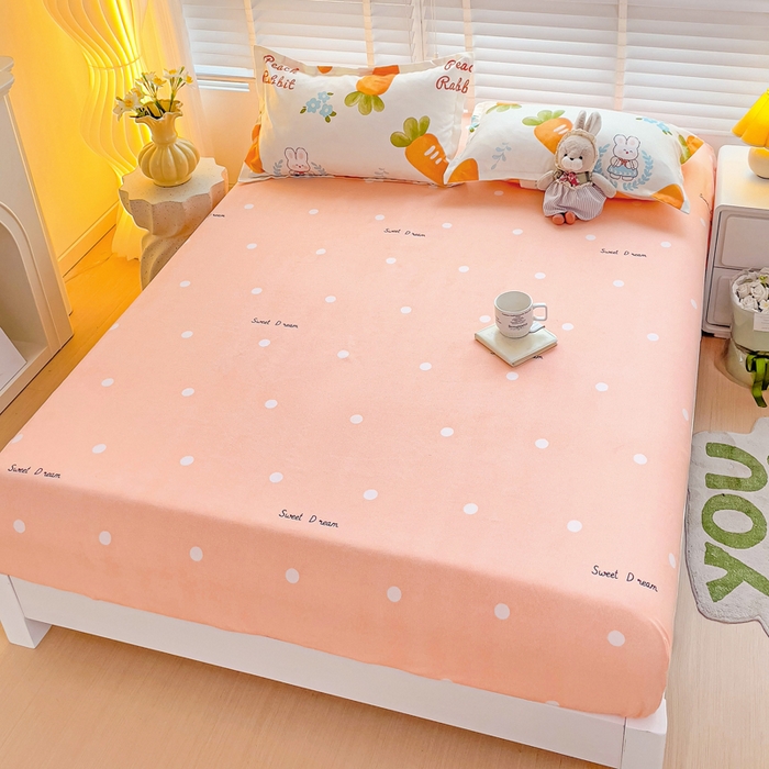 91家纺网 家纺一手货源 找家纺 文黛家居 2025新款时尚印花亲肤床笠单床笠 萝卜-玉