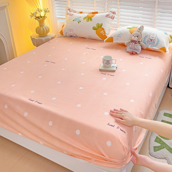 91家纺网 家纺一手货源 找家纺 文黛家居 2025新款时尚印花亲肤床笠单床笠 萝卜-玉