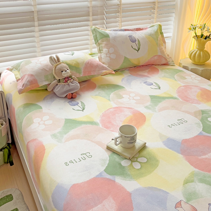 91家纺网 家纺一手货源 找家纺 文黛家居 2025新款时尚印花亲肤床笠单床笠 梦悠