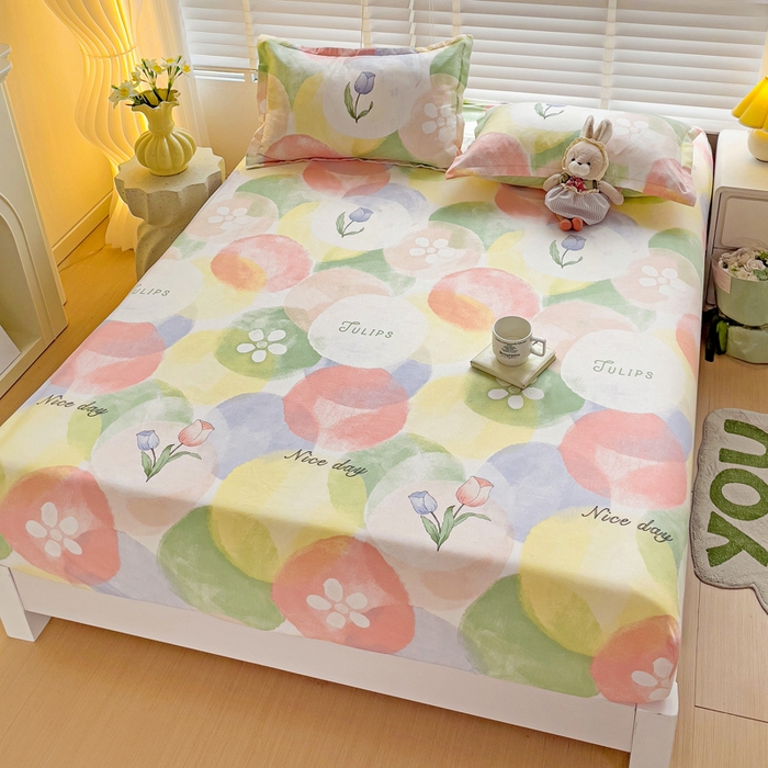 91家纺网 家纺一手货源 找家纺 文黛家居 2025新款时尚印花亲肤床笠单床笠 梦悠