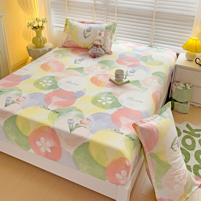 91家纺网 家纺一手货源 找家纺 文黛家居 2025新款时尚印花亲肤床笠单床笠 梦悠