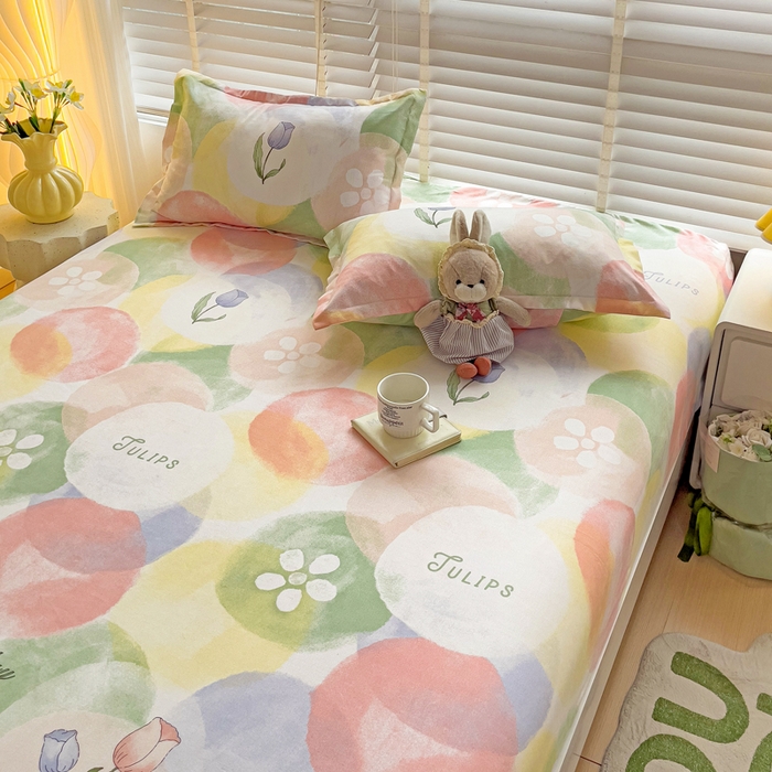 91家纺网 家纺一手货源 找家纺 文黛家居 2025新款时尚印花亲肤床笠单床笠 梦悠