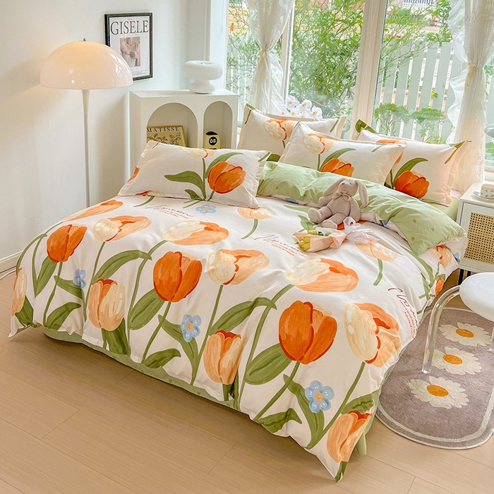 91家纺网 家纺一手货源 找家纺 （总）文黛家居 2025新款植物羊绒小版花四件套