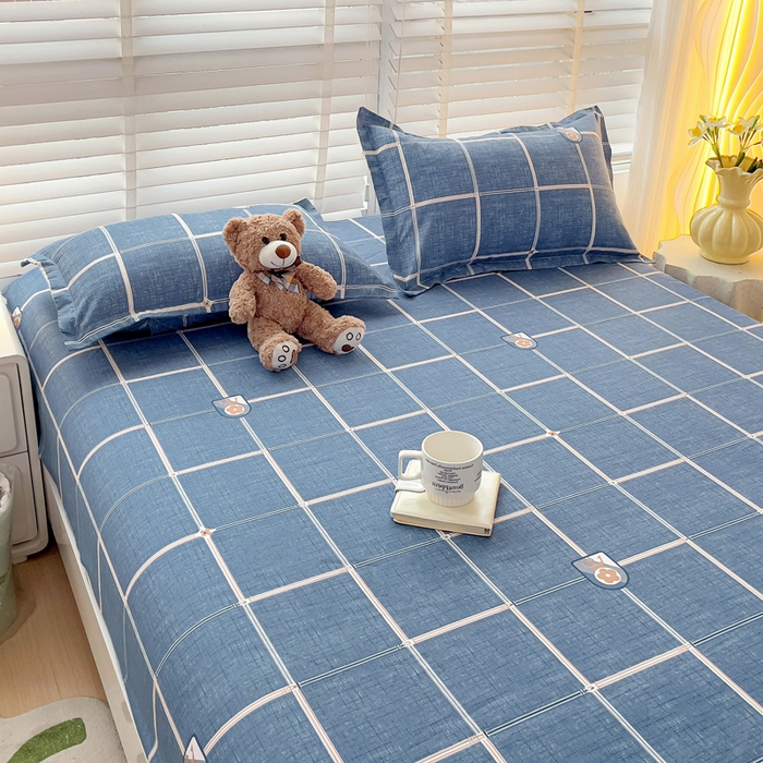 91家纺网 家纺一手货源 找家纺 文黛家居 2025新款时尚印花亲肤床笠单床笠 绅士