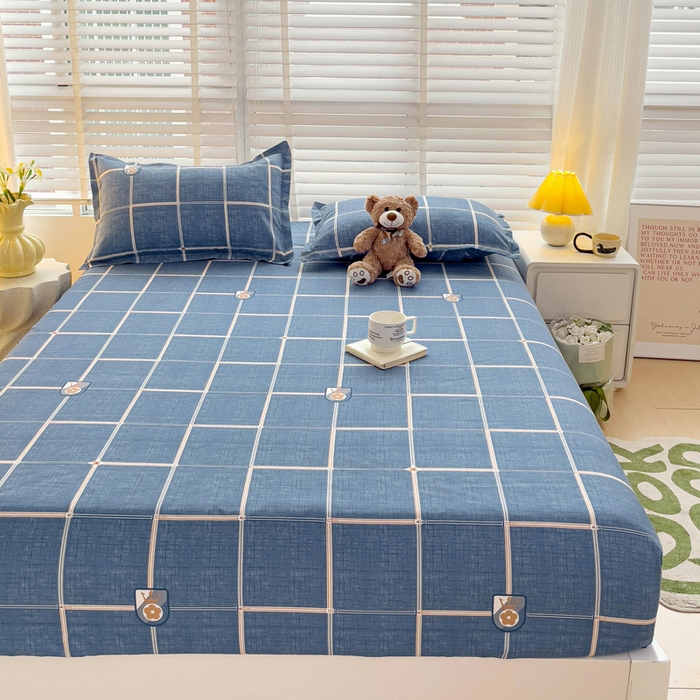 91家纺网 家纺一手货源 找家纺 文黛家居 2025新款时尚印花亲肤床笠单床笠 绅士