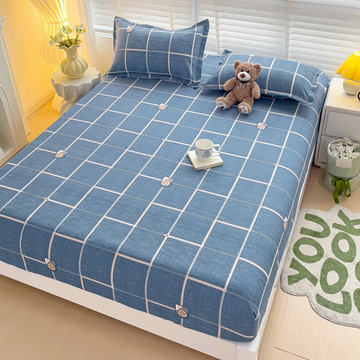 91家纺网 家纺一手货源 找家纺 文黛家居 2025新款时尚印花亲肤床笠单床笠 绅士