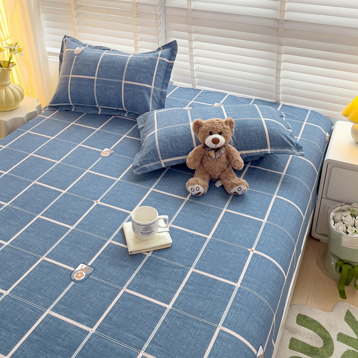 91家纺网 家纺一手货源 找家纺 文黛家居 2025新款时尚印花亲肤床笠单床笠 绅士