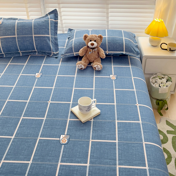 91家纺网 家纺一手货源 找家纺 文黛家居 2025新款时尚印花亲肤床笠单床笠 绅士