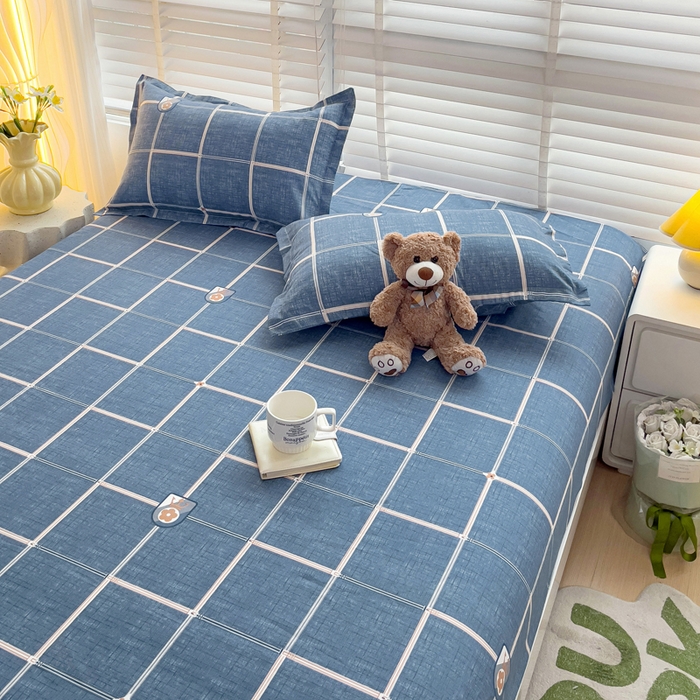 91家纺网 家纺一手货源 找家纺 文黛家居 2025新款时尚印花亲肤床笠单床笠 绅士