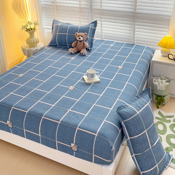 91家纺网 家纺一手货源 找家纺 文黛家居 2025新款时尚印花亲肤床笠单床笠 绅士