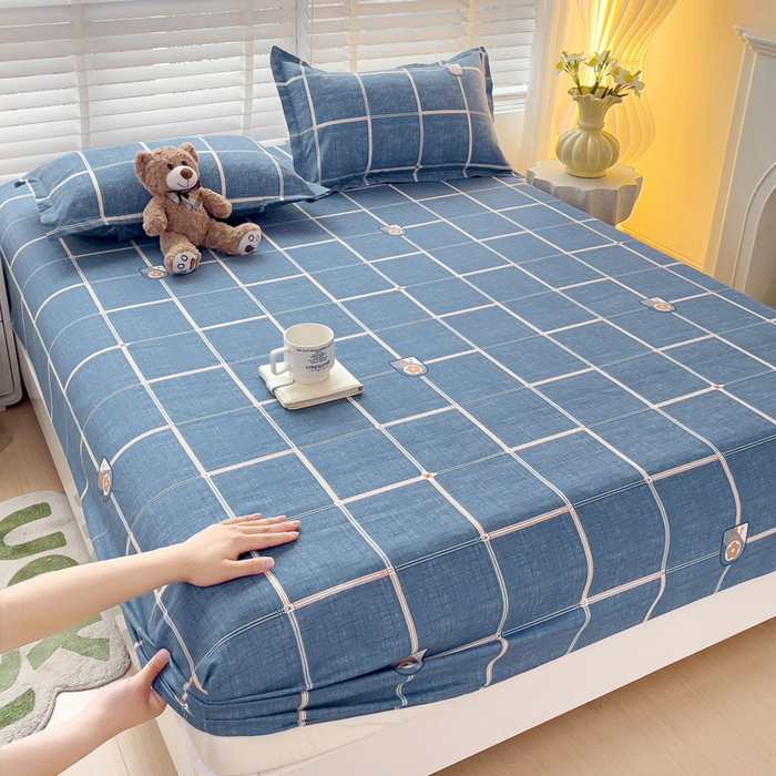 91家纺网 家纺一手货源 找家纺 文黛家居 2025新款时尚印花亲肤床笠单床笠 绅士