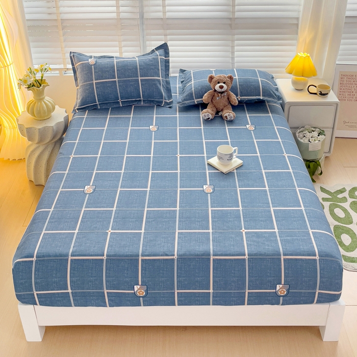 91家纺网 家纺一手货源 找家纺 文黛家居 2025新款时尚印花亲肤床笠单床笠 绅士