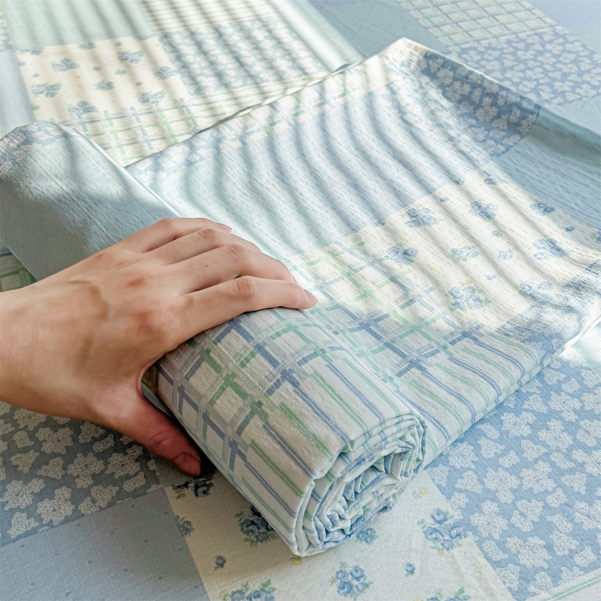 91家纺网 家纺一手货源 找家纺 （总）多品家纺 2025新款超柔云感双层纱单床单 床单单件