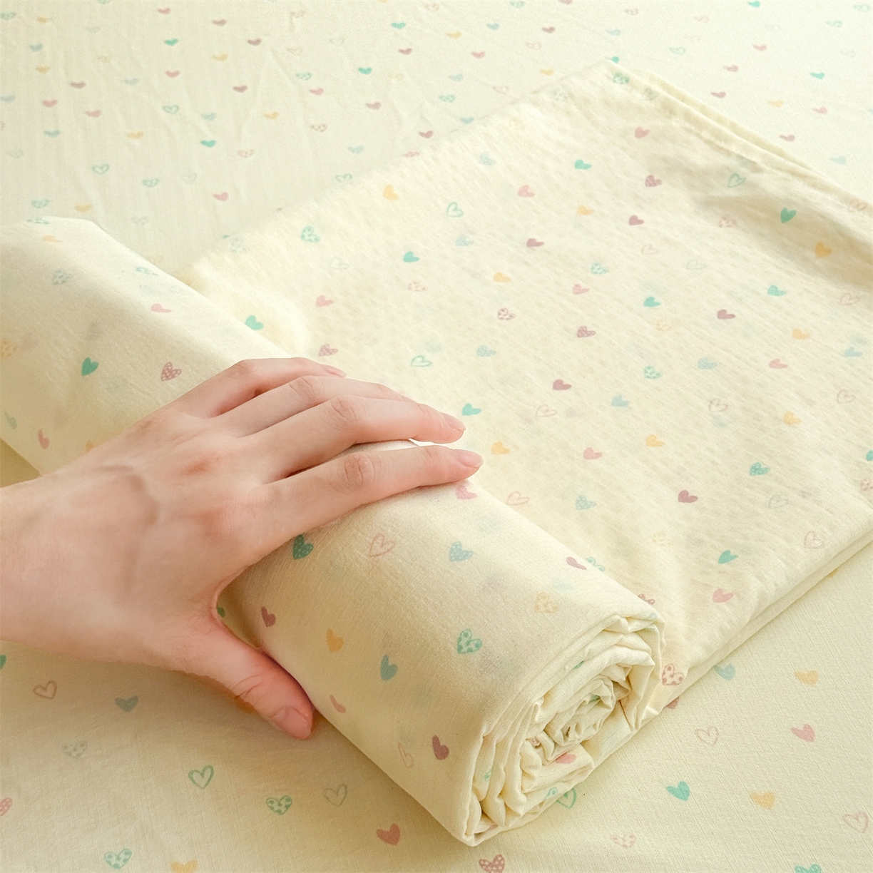 91家纺网 家纺一手货源 找家纺 （总）多品家纺 2025新款超柔云感双层纱单床单 床单单件