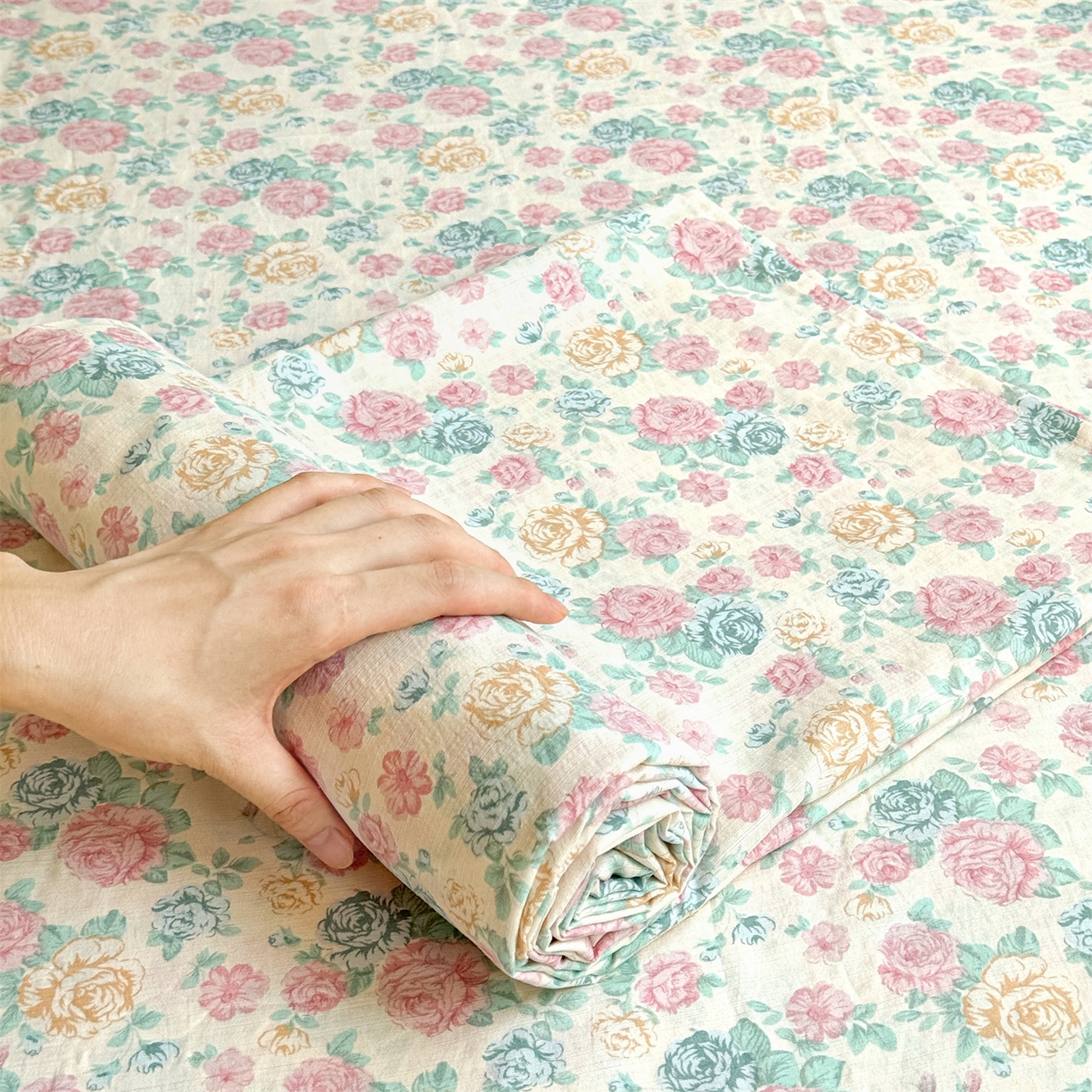 91家纺网 家纺一手货源 找家纺 （总）多品家纺 2025新款超柔云感双层纱单床单 床单单件