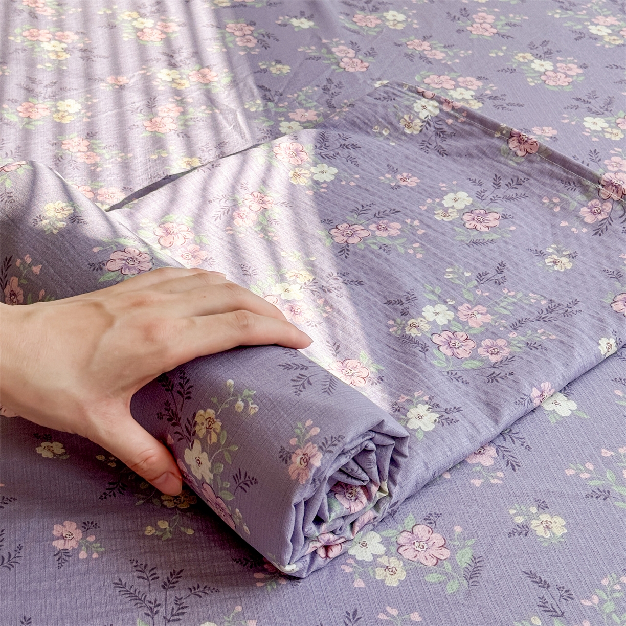 91家纺网 家纺一手货源 找家纺 （总）多品家纺 2025新款超柔云感双层纱单床单 床单单件