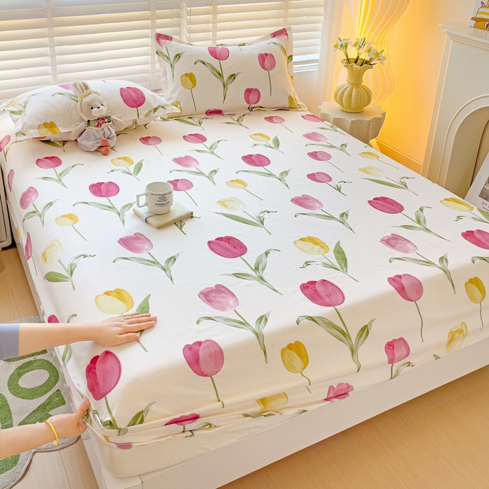 91家纺网 家纺一手货源 找家纺 文黛家居 2025新款时尚印花亲肤床笠单床笠 雅韵