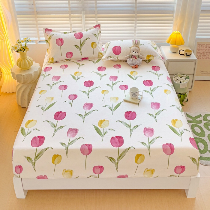 91家纺网 家纺一手货源 找家纺 文黛家居 2025新款时尚印花亲肤床笠单床笠 雅韵