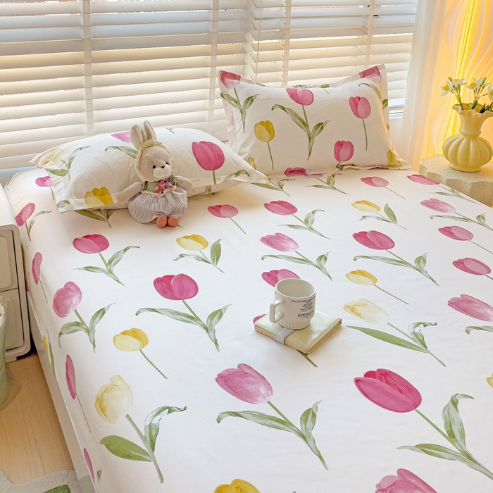 91家纺网 家纺一手货源 找家纺 文黛家居 2025新款时尚印花亲肤床笠单床笠 雅韵