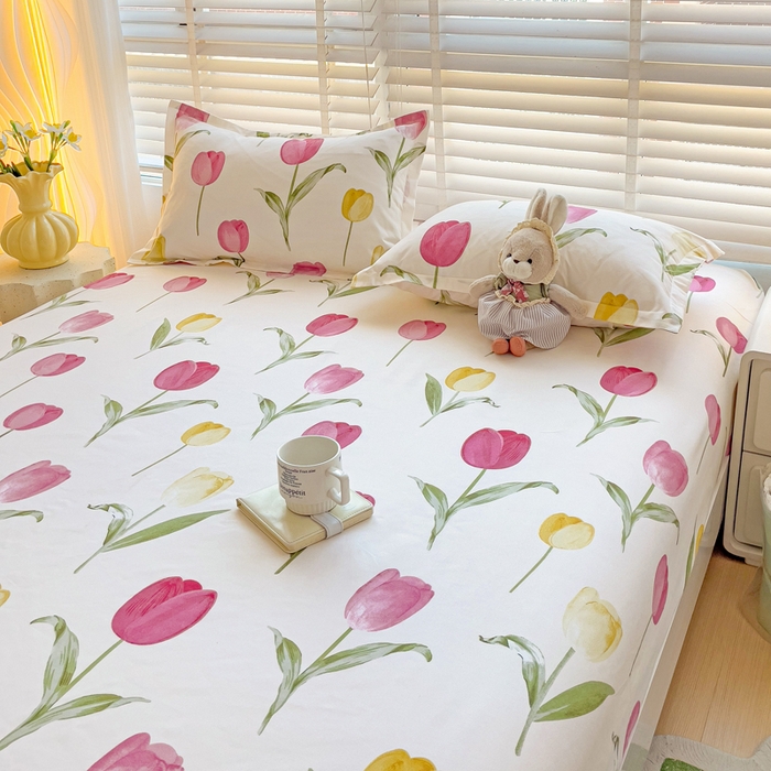 91家纺网 家纺一手货源 找家纺 文黛家居 2025新款时尚印花亲肤床笠单床笠 雅韵