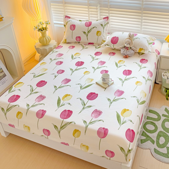 91家纺网 家纺一手货源 找家纺 文黛家居 2025新款时尚印花亲肤床笠单床笠 雅韵