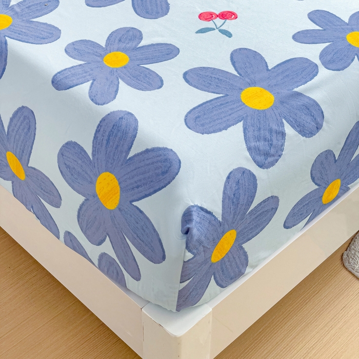 91家纺网 家纺一手货源 找家纺 文黛家居 2025新款时尚印花亲肤床笠单床笠 樱花之恋