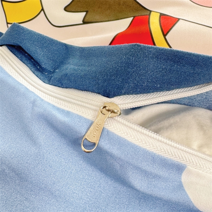 91家纺网 家纺一手货源 找家纺 佑泽家纺 2025活性印花芦荟棉四件套 萌趣灵童