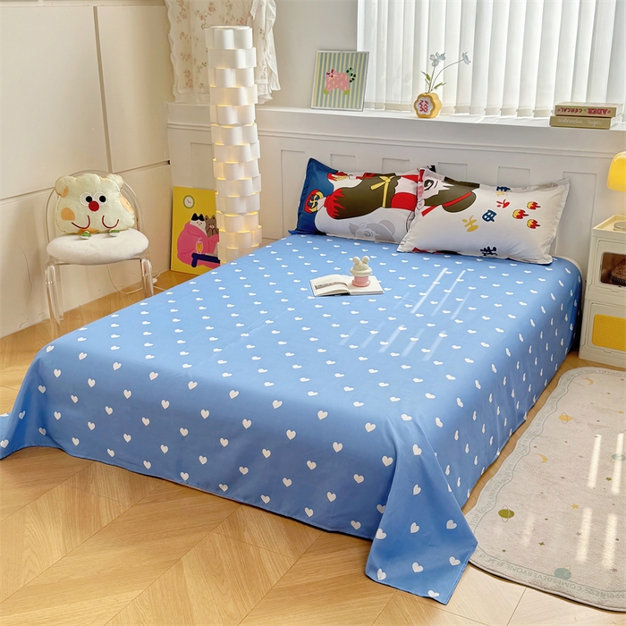 91家纺网 家纺一手货源 找家纺 佑泽家纺 2025活性印花芦荟棉四件套 萌趣灵童