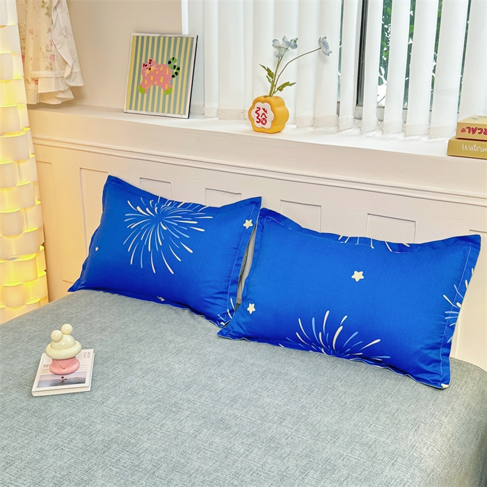 91家纺网 家纺一手货源 找家纺 佑泽家纺 2025活性印花芦荟棉四件套  月梦星辰