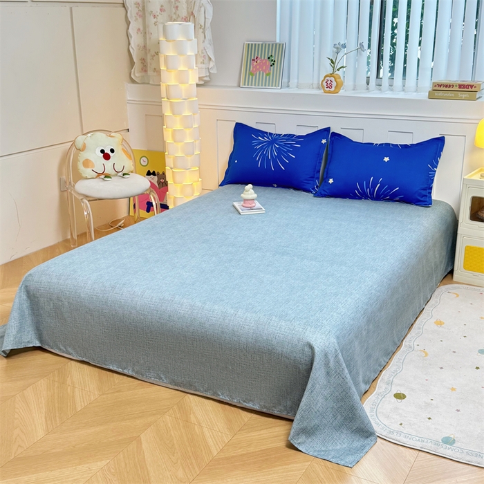 91家纺网 家纺一手货源 找家纺 佑泽家纺 2025活性印花芦荟棉四件套  月梦星辰