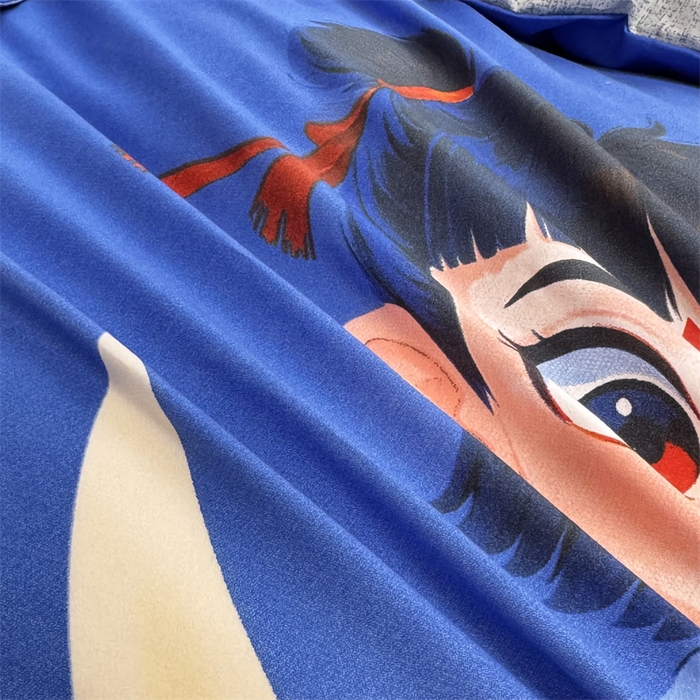 91家纺网 家纺一手货源 找家纺 佑泽家纺 2025活性印花芦荟棉四件套  月梦星辰