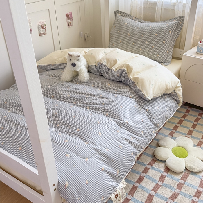 91家纺网 家纺一手货源 找家纺 帕拉美拉 2025新款多功能夏被款被套学生上下铺宿舍三件套被芯六件套斐然