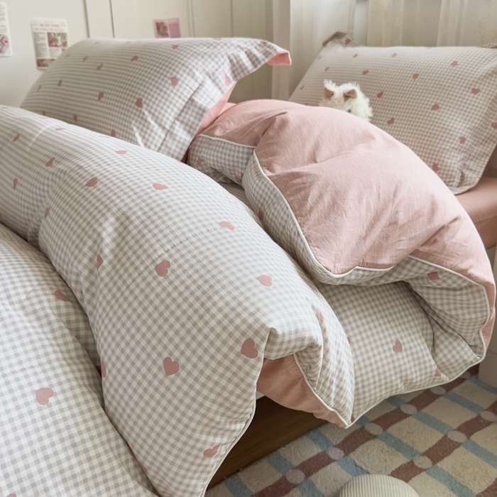 91家纺网 家纺一手货源 找家纺 帕拉美拉 2025新款多功能夏被款被套学生上下铺宿舍三件套被芯六件套格格甜心-粉