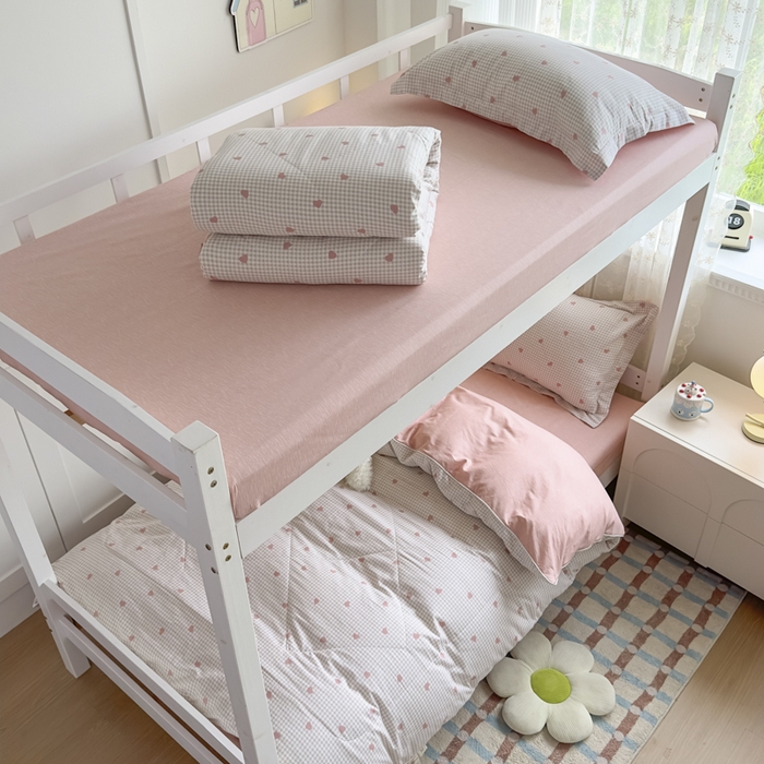 91家纺网 家纺一手货源 找家纺 帕拉美拉 2025新款多功能夏被款被套学生上下铺宿舍三件套被芯六件套格格甜心-粉