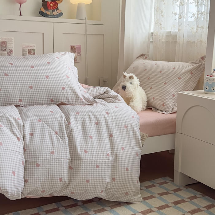 91家纺网 家纺一手货源 找家纺 帕拉美拉 2025新款多功能夏被款被套学生上下铺宿舍三件套被芯六件套格格甜心-粉