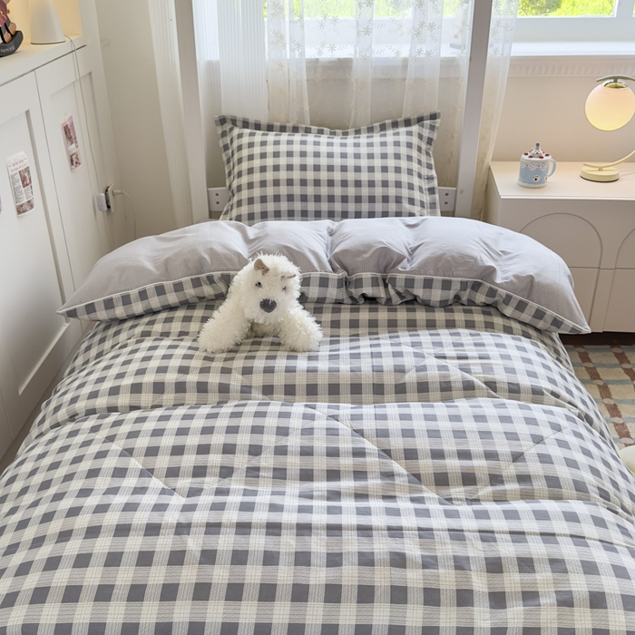 91家纺网 家纺一手货源 找家纺 帕拉美拉 2025新款多功能夏被款被套学生上下铺宿舍三件套被芯六件套格瑞