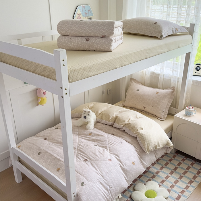 帕拉美拉 2025新款多功能夏被款被套学生上下铺宿舍三件套被芯六件套菇菇物语-粉