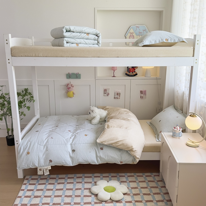 91家纺网 家纺一手货源 找家纺 帕拉美拉 2025新款多功能夏被款被套学生上下铺宿舍三件套被芯六件套菇菇物语-绿