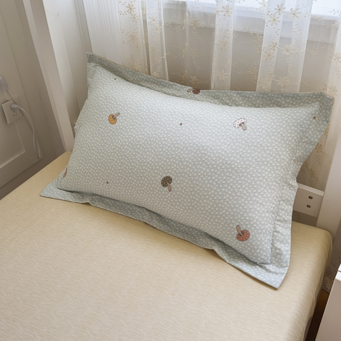 91家纺网 家纺一手货源 找家纺 帕拉美拉 2025新款多功能夏被款被套学生上下铺宿舍三件套被芯六件套菇菇物语-绿