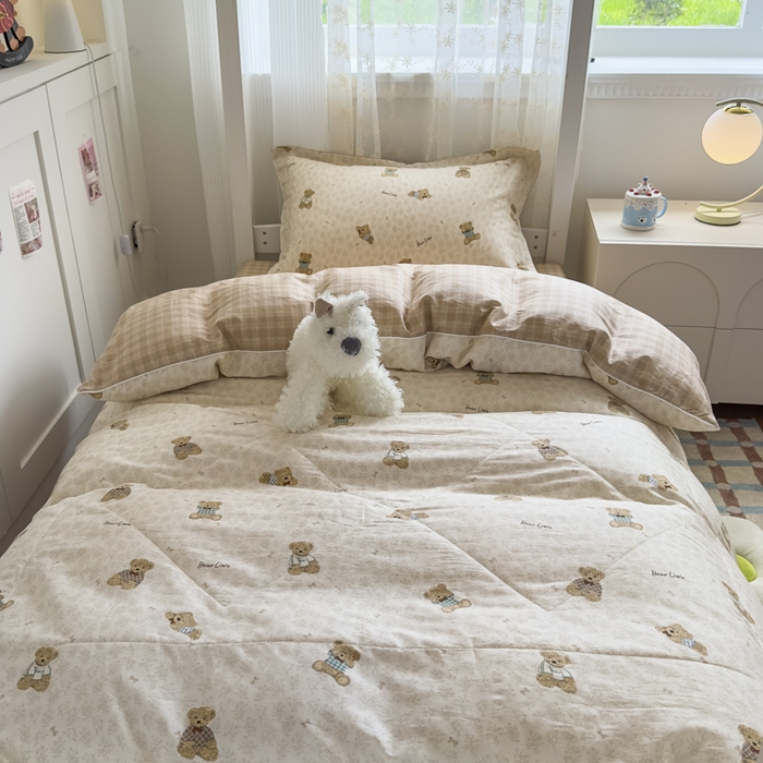 91家纺网 家纺一手货源 找家纺 帕拉美拉 2025新款多功能夏被款被套学生上下铺宿舍三件套被芯六件套果酱电台