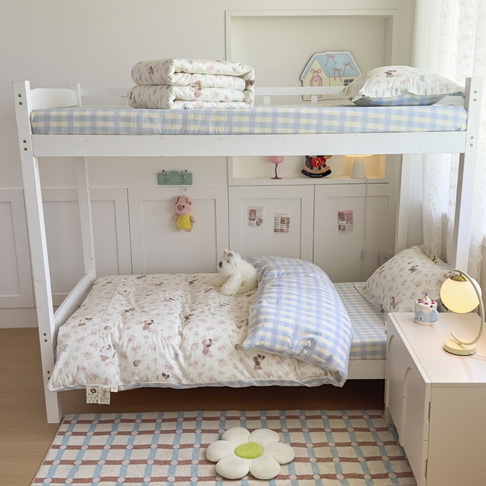 91家纺网 家纺一手货源 找家纺 帕拉美拉 2025新款多功能夏被款被套学生上下铺宿舍三件套被芯六件套花田小狗