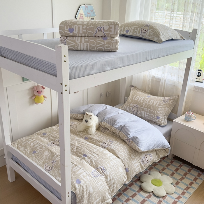 帕拉美拉 2025新款多功能夏被款被套学生上下铺宿舍三件套被芯六件套拉布兔兔