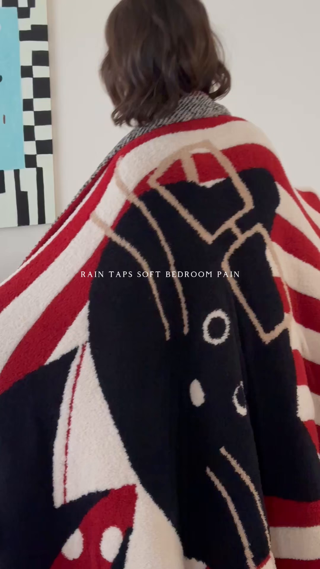 91家纺网 家纺一手货源 找家纺 RYB红黄兰 2025新款设计师原创多功能针织半边绒毛毯午休毯盖毯加厚毯子毛毯毯子 圣诞猫先生