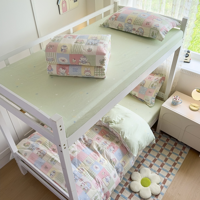 91家纺网 家纺一手货源 找家纺 帕拉美拉 2025新款多功能夏被款被套学生上下铺宿舍三件套被芯六件套蜜罐小镇